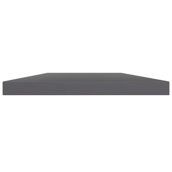 vidaXL Shelf Set of 4 High gloss grey Engineered wood 15.7 x 7.9 in