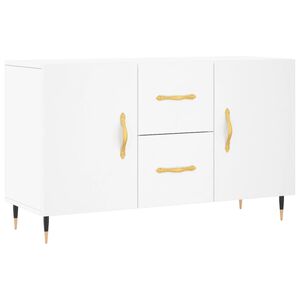 vidaXL Sideboard White Engineered wood, metal Sideboard Rectangular