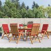 vidaXL Reclining Patio Chair Set of 6 Teak Wood