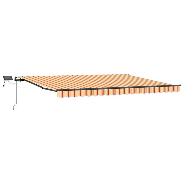 vidaXL Retractable Awning yellow and orange 157.48" x 118.11" fabric