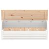 vidaXL Storage Box White Solid pinewood Large Storage Box Rectangular