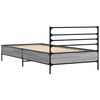 vidaXL Bed Frame Grey Sonoma Engineered wood and metal Single Durable