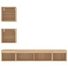 vidaXL 5 Piece TV Wall Units with LED Sonoma Oak Engineered Wood
