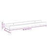 vidaXL Frame Ledge Shelf Set of 2 White MDF 15.7 in x 3.5 in x 1.2 in