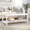 vidaXL Coffee Table White Solid Pine Wood Medium Coffee Table
