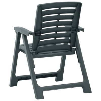 vidaXL Patio Chairs 4 pcs Plastic Green