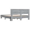 vidaXL Bed Frame Gray Sonoma Engineered wood Double Durable Bed Frame