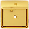 vidaXL Wash Basin with Overflow 16.1x16.1x5.9" Ceramic Gold