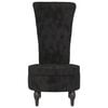 vidaXL High Back Chair Black Velvet (100% polyester), solid wood, plywood