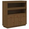 vidaXL Highboard Honey brown Solid Pine Wood Tall Highboard