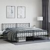 vidaXL Bed Frame Black Powder-Coated Steel 78.7 x 78.7 in Bed Frame