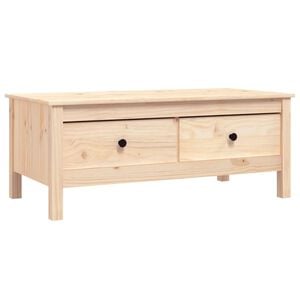 vidaXL Coffee Table Natural Wood Solid Pine Wood Medium Coffee Table