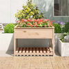 vidaXL Planter Natural Pine Solid pinewood Suitable for a garden or patio