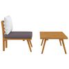 vidaXL Garden Lounge Set Dark gray Solid acacia wood Medium Modular