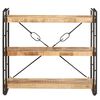 vidaXL Bookcase Natural wood and black