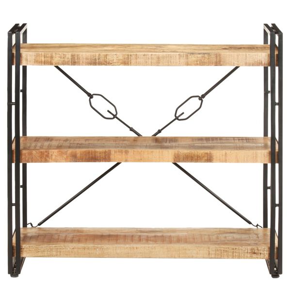 vidaXL Bookcase Natural wood and black