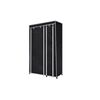 vidaXL Folding Wardrobe Black Polypropylene, Steel Space-saving Foldable