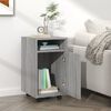 vidaXL Side Cabinet Gray Sonoma Engineered wood Medium Lockable wheels