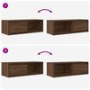 vidaXL TV Cabinet Set of 2 Brown oak Engineered wood TV Cabinet