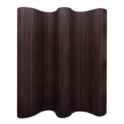 vidaXL Room Divider Bamboo Dark Brown 98.4"x65"