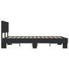 vidaXL Bed Frame Black Engineered wood and metal Double Durable