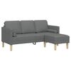 vidaXL Sofa Set 2 pcs Dark gray 173 x 131 x 67 cm fabric
