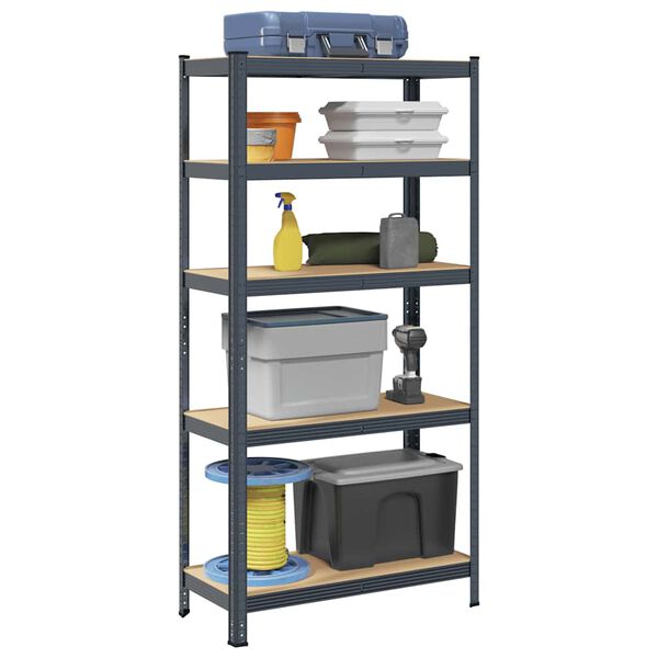 vidaXL 5-Layer Storage Shelf Anthracite Steel&Engineered Wood