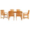 vidaXL Garden Dining Set 7 pcs Brown solid acacia wood