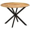 vidaXL Dining Table Natural wood, Black