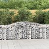 vidaXL Gabion Basket Set of 15 Silver Galvanized Iron Large Durable