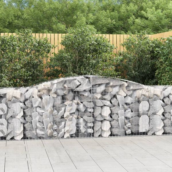vidaXL Gabion Basket Set of 15 Silver Galvanized Iron Large Durable