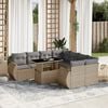 vidaXL Garden Sofa Set Beige and Light Grey