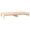 vidaXL Day Bed Natural Wood Solid Pine Wood 2x Extendable Day Bed