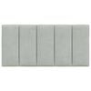 vidaXL Headboard Cushion Light Grey Velvet (100% polyester) Twin
