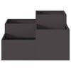 vidaXL Garden Planter Black 100 x 100 x 48 cm Steel