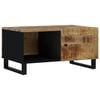vidaXL Coffee Table Natural wood and black