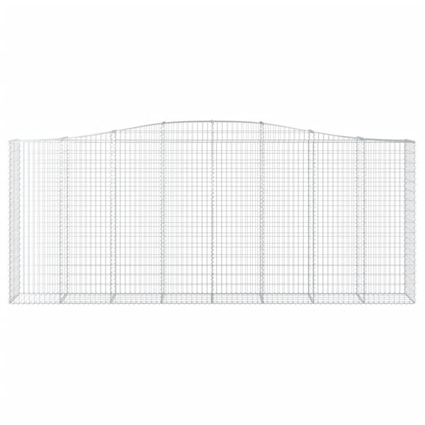 vidaXL Gabion Basket Set of 7 Silver Galvanized iron Extra Tall