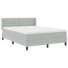 vidaXL Box Spring Bed Light Grey 78.74 x 62.99 in Polyester