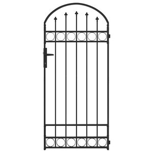 vidaXL Fence Gate Gray 89 x 200 cm Steel