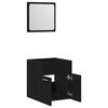 vidaXL Bathroom Furniture Set Black Oak Engineered Wood, Glass Compact