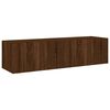 vidaXL TV Wall Cabinet Set of 2 Brown Oak Engineered wood 47.2 in width