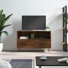 vidaXL TV Cabinet Brown oak Engineered wood, iron Standard TV Cabinet