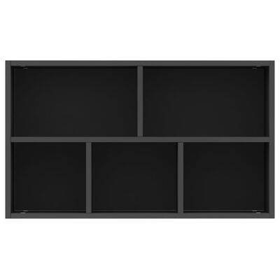 vidaXL Book Cabinet/Sideboard Black 19.7"x9.8"x31.5" Engineered Wood