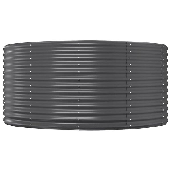 vidaXL Garden Raised Bed Anthracite Powder-coated steel 55.1 in diameter