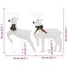 vidaXL Christmas Reindeer Set of 6 White Mesh, Metal Medium