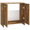 vidaXL Bathroom Cabinet Smoked Oak Engineered wood 23.6x13.0x23.6 in
