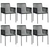 vidaXL Garden Dining Set Black and Light Grey