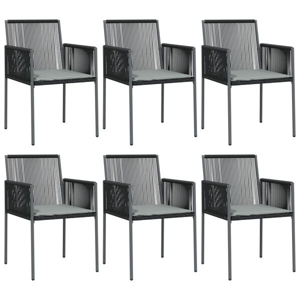 vidaXL Garden Dining Set Black and Light Grey