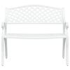 vidaXL Garden Bench White Cast Aluminum, Cast Iron Medium Durable