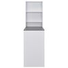 vidaXL Bar Table White with grey top Engineered wood 45.3 in Bar Table